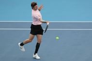 ATP Finals aspirant Bublik hits a forehand | Image Source: Getty